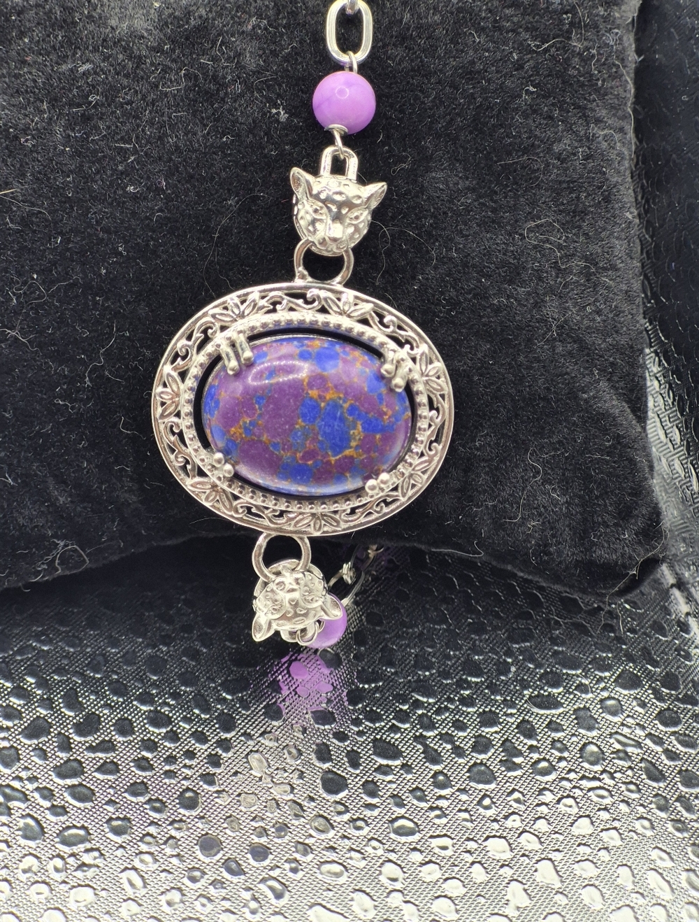 Mojave Purple Turquoise Paperclip  Bracelet